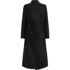 AllSaints Elegant Black Long Coat